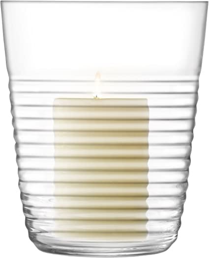 Groove Lantern/Vase H18cm Clear