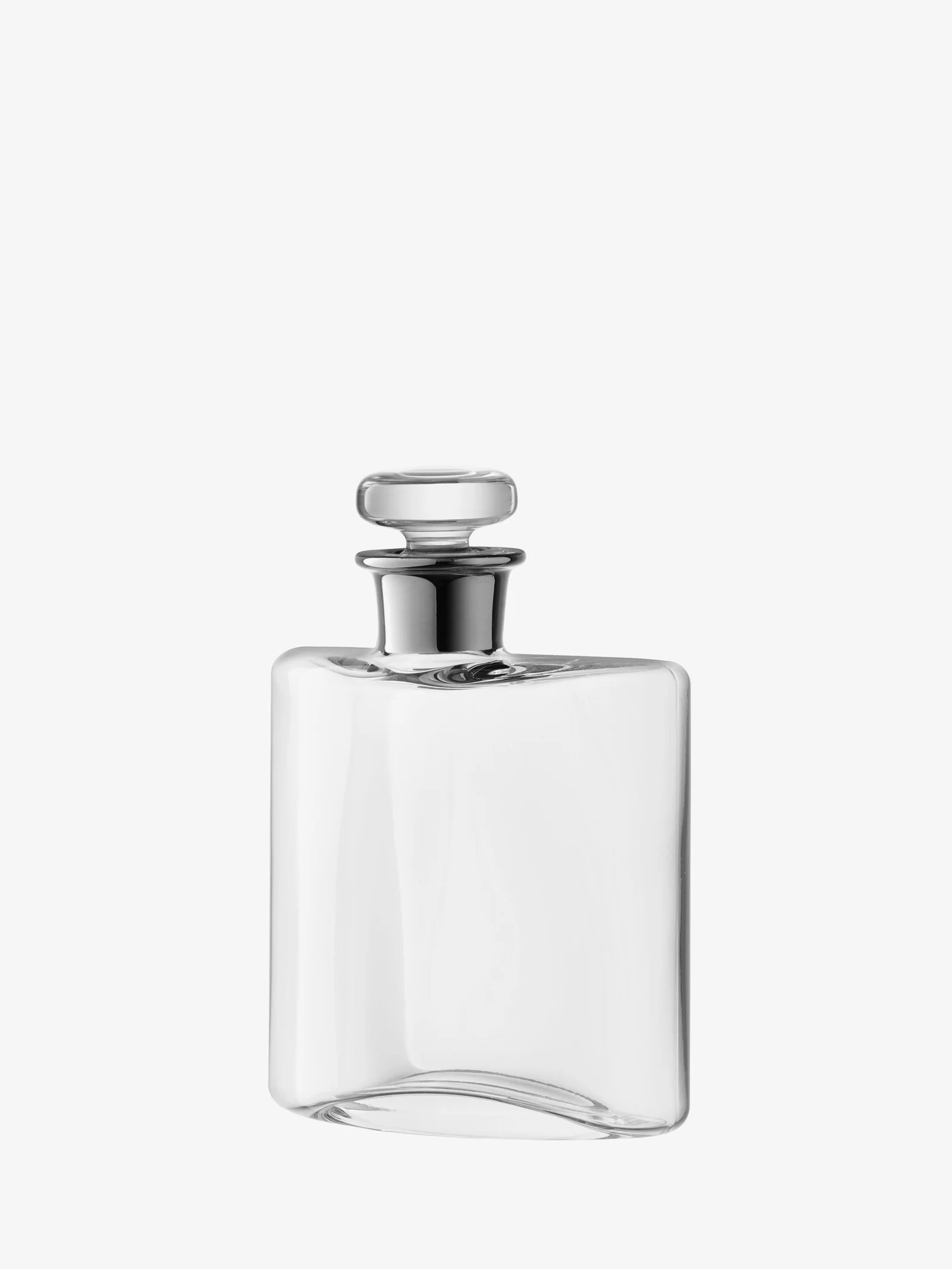Flask Decanter 0.8L Clear/Platinum Neck