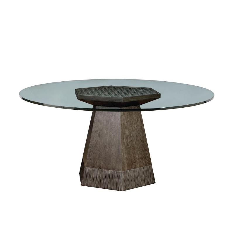GEODE - BLUFF DINING TABLE W/ 54" GLASS TOP