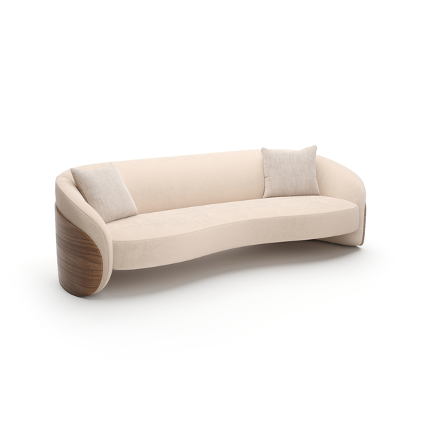 Fleur Wood Back Sofa