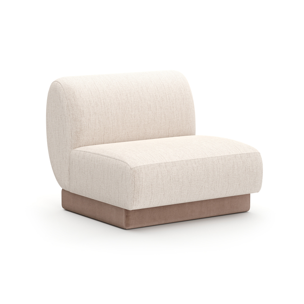 Seta Armless Chair Oatmeal