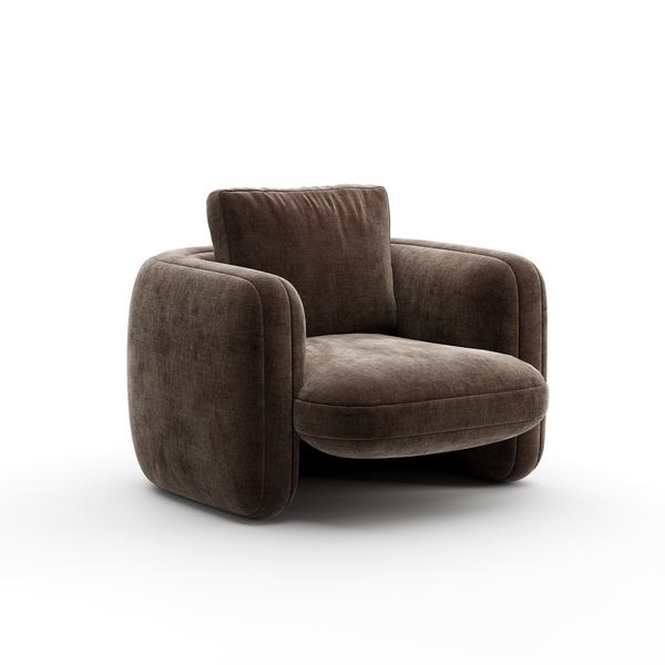 Overlap Chair Dark Taupe