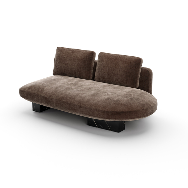 Overlap Laf Armless Bumper Dk Taupe