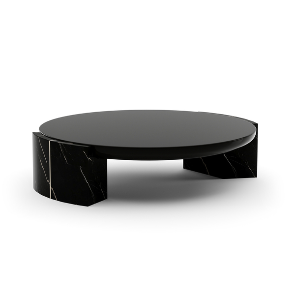 Overlap Round Cocktail Table Dark