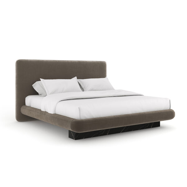 Overlap Uph Kg Bed Dark Taupe