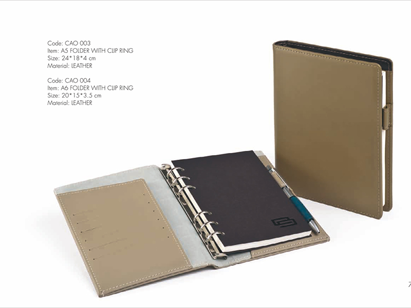 A5 FOLDER WITH CLIP RING