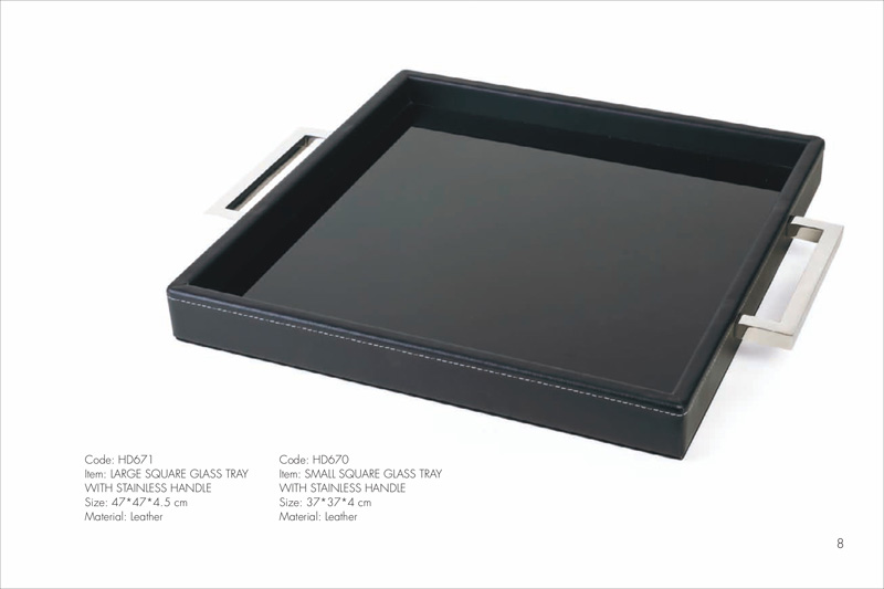SQUARE GLASS ./ STAINLESS TRAY