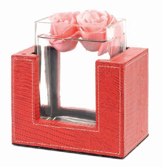 GLASS BLOCK VASE SMALL