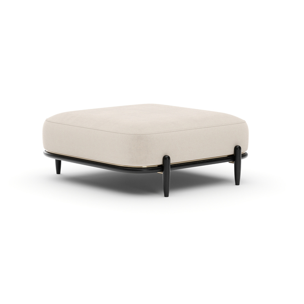 Madera Ottoman - Oatmeal
